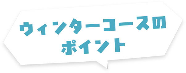 ウィンターコースのポイント